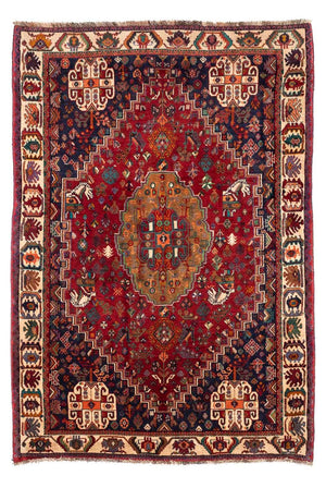 Perzisch Tapijt - Nomadisch - 242 x 158 cm - donkerrood