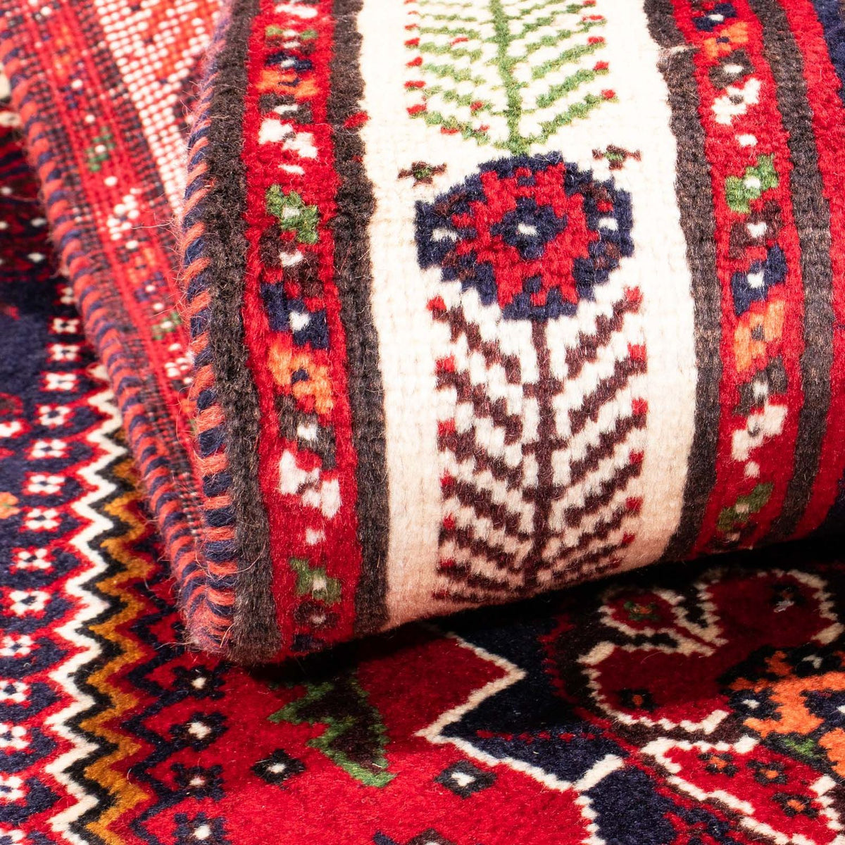 Perzisch Tapijt - Nomadisch - 158 x 117 cm - donkerrood