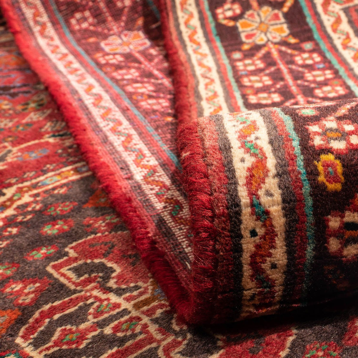 Perzisch Tapijt - Nomadisch - 280 x 177 cm - donkerrood