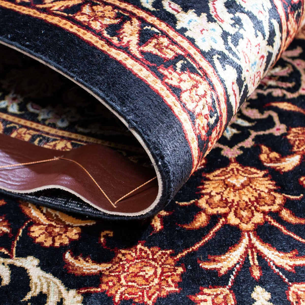 Perzisch tapijt - Ghom - 149 x 100 cm - donkerblauw