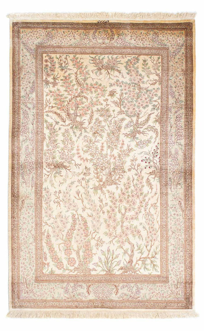 Perzisch tapijt - Ghom - 157 x 102 cm - beige