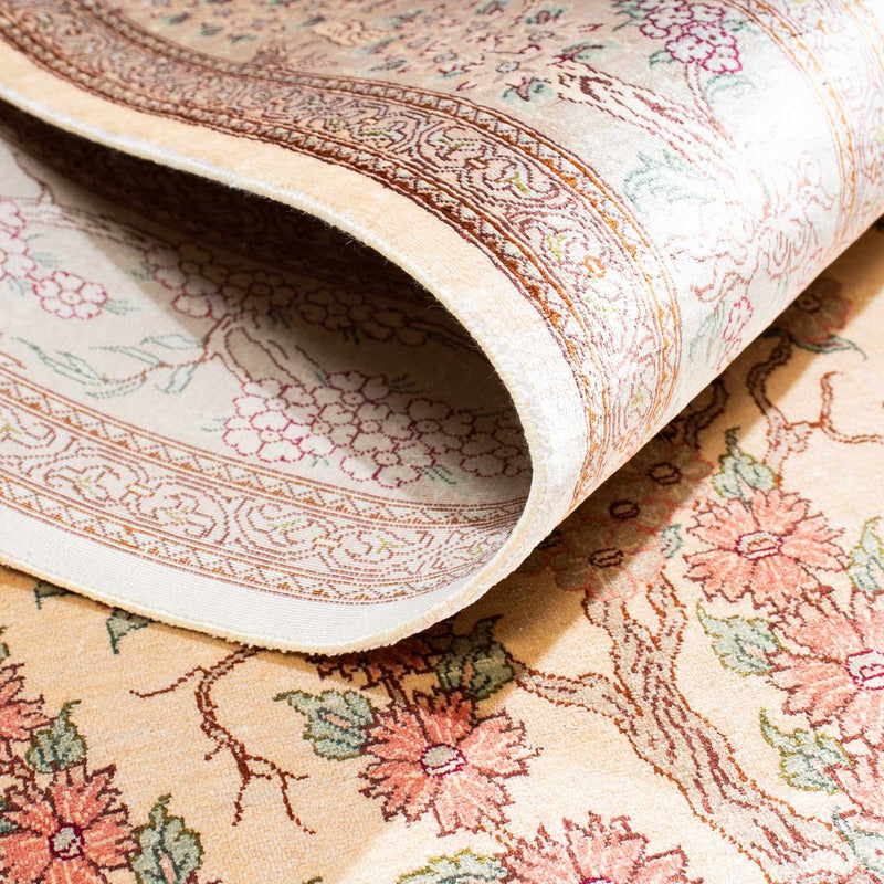 Perzisch tapijt - Ghom - 157 x 102 cm - beige