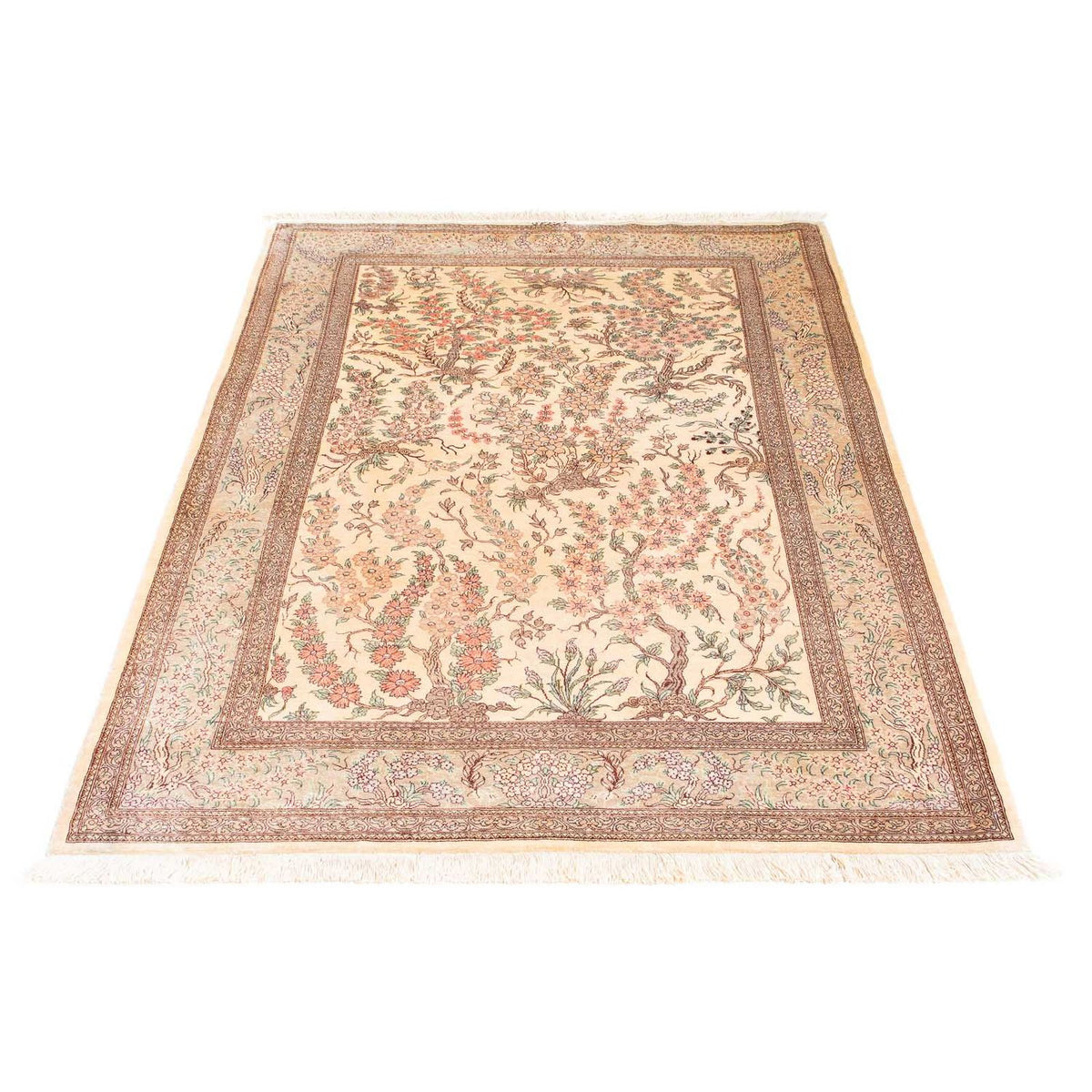 Perzisch tapijt - Ghom - 157 x 102 cm - beige