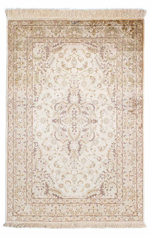 Perzisch tapijt - Ghom - 147 x 99 cm - beige