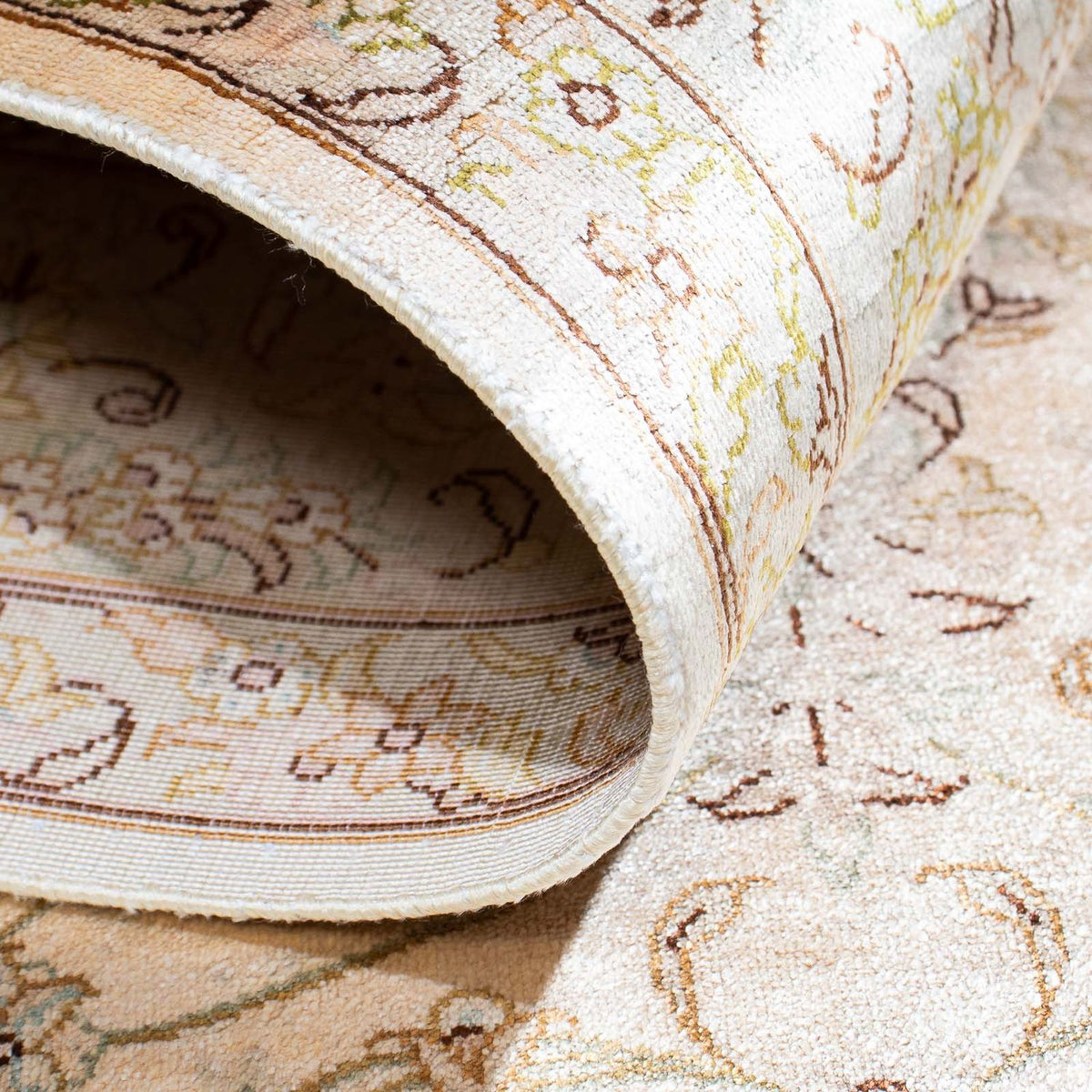 Perzisch tapijt - Ghom - 147 x 99 cm - beige