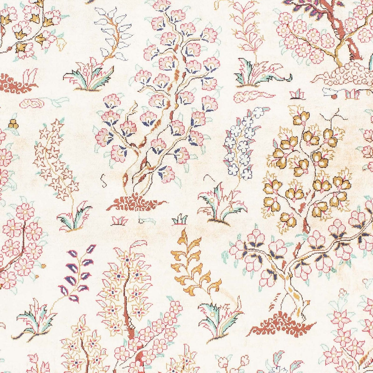 Perzisch tapijt - Ghom - 146 x 104 cm - beige