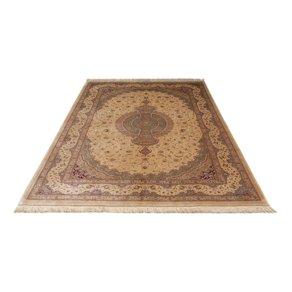 Perzisch tapijt - Ghom - 233 x 158 cm - beige