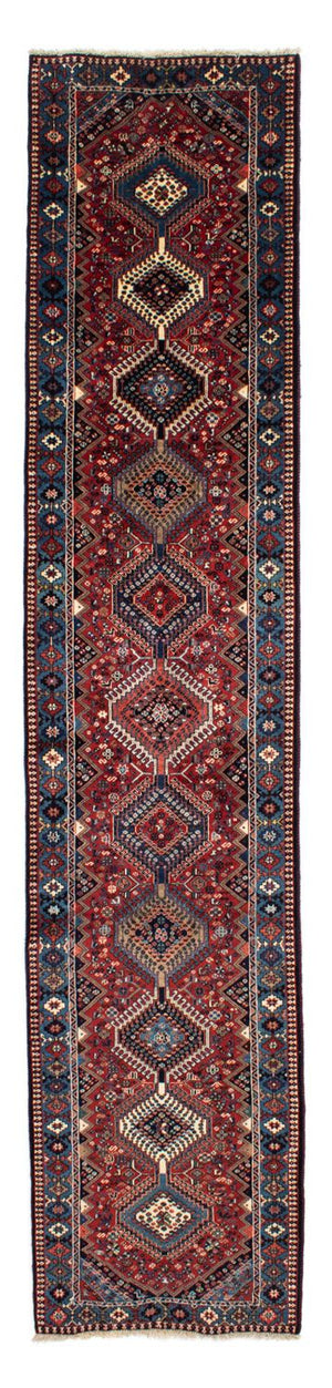 Loper Perzisch Tapijt - Nomadisch - 368 x 80 cm - donkerrood