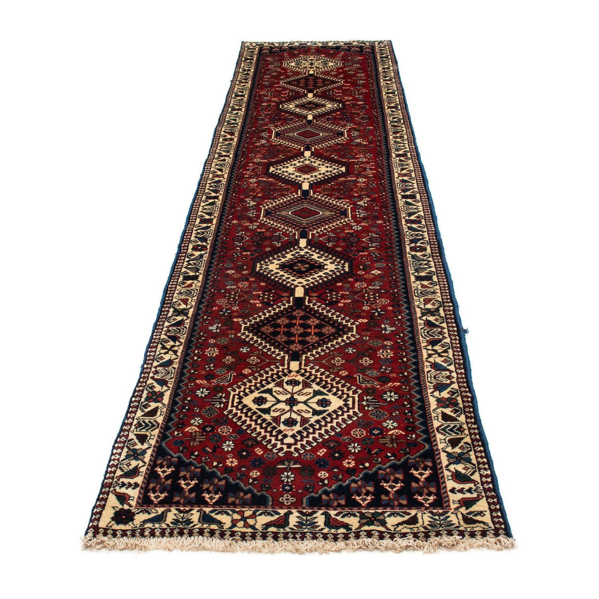 Loper Perzisch Tapijt - Nomadisch - 380 x 78 cm - donkerrood