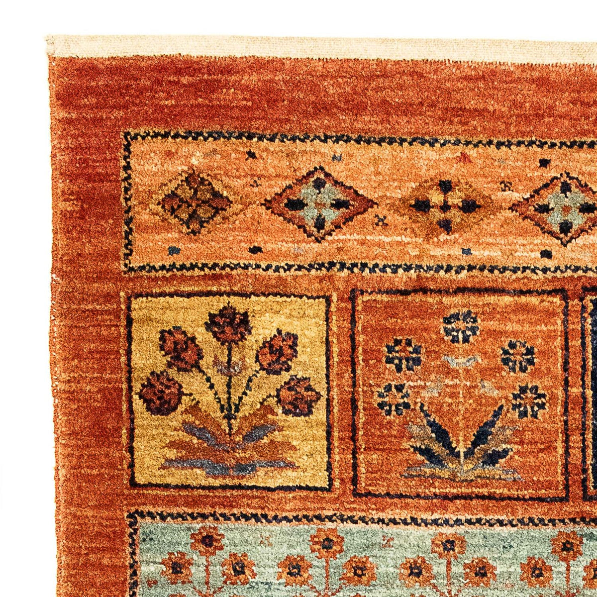 Pakistaans tapijt - 93 x 85 cm - roest