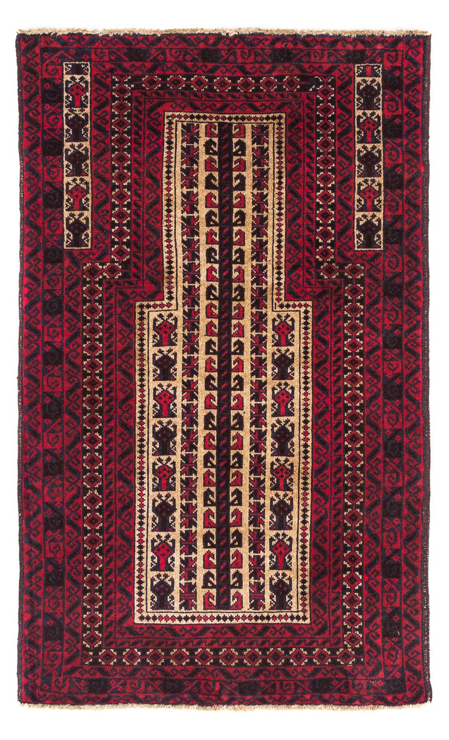 Baluch tapijt - 130 x 82 cm - donkerrood