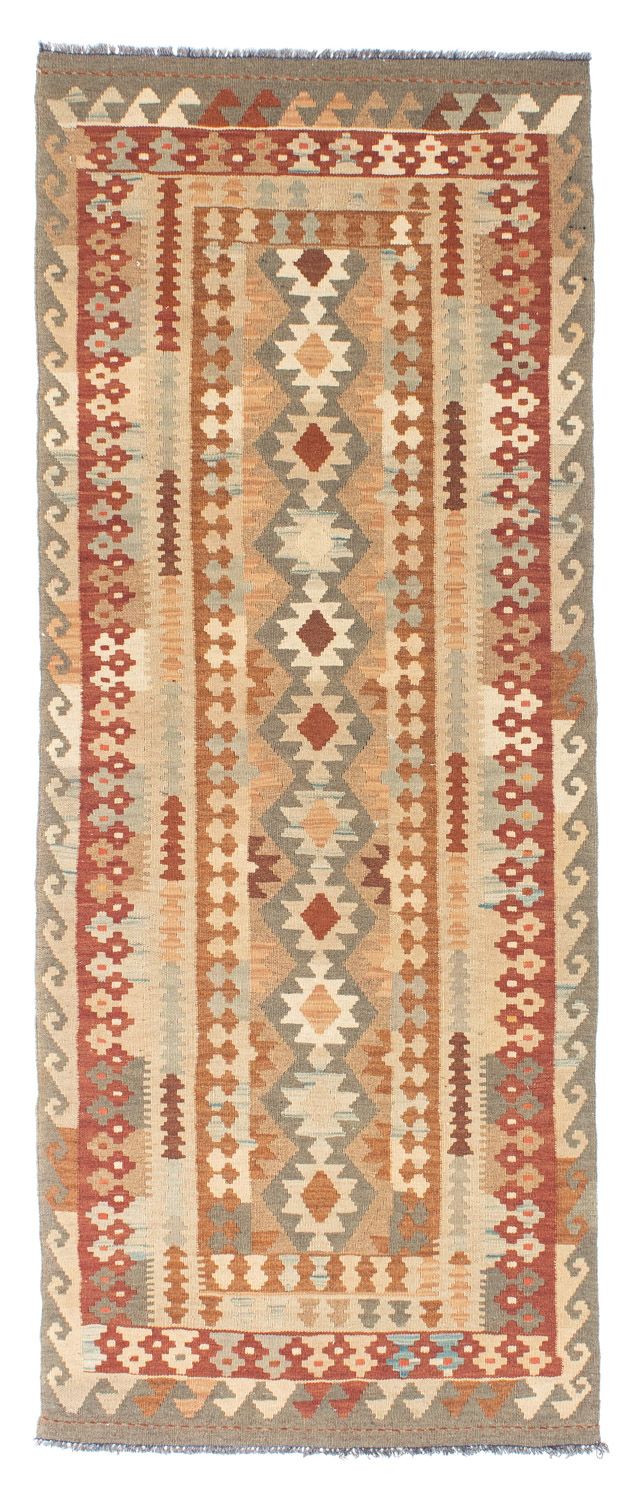 Loper Kelim tapijt - Oosters - 200 x 78 cm - beige