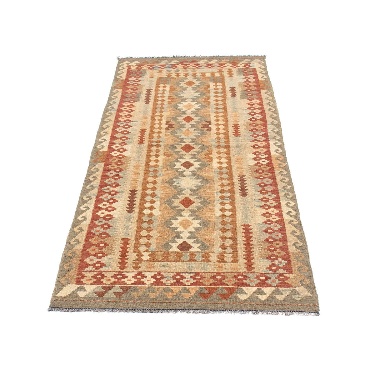 Loper Kelim tapijt - Oosters - 200 x 78 cm - beige