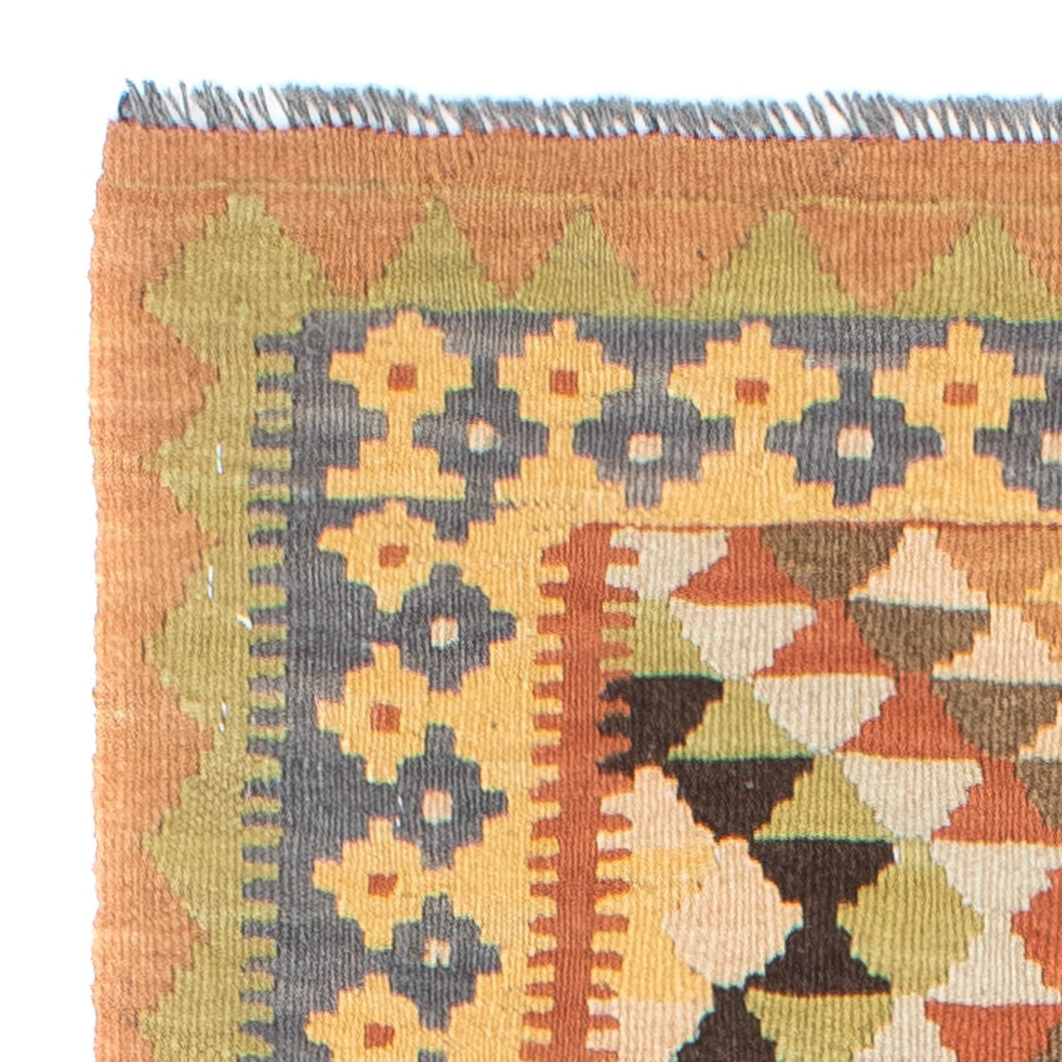 Loper Kelim tapijt - Oosters - 200 x 91 cm - lichtbruin