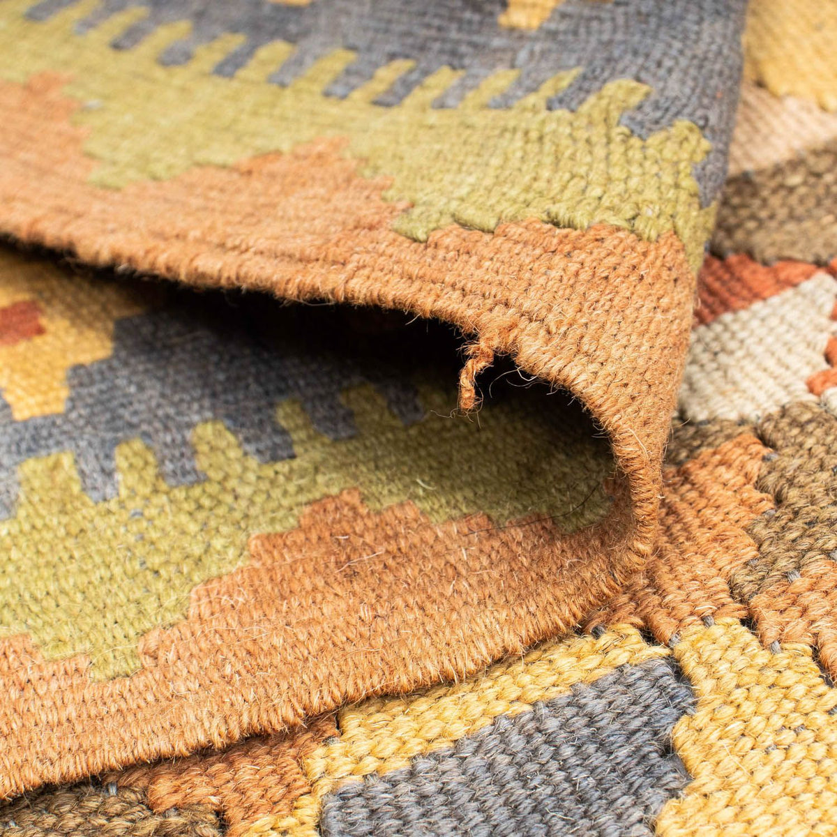 Loper Kelim tapijt - Oosters - 200 x 91 cm - lichtbruin