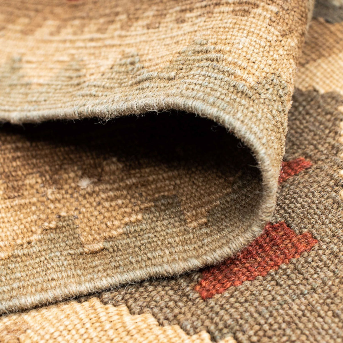 Loper Kelim tapijt - Oosters - 192 x 83 cm - lichtbruin