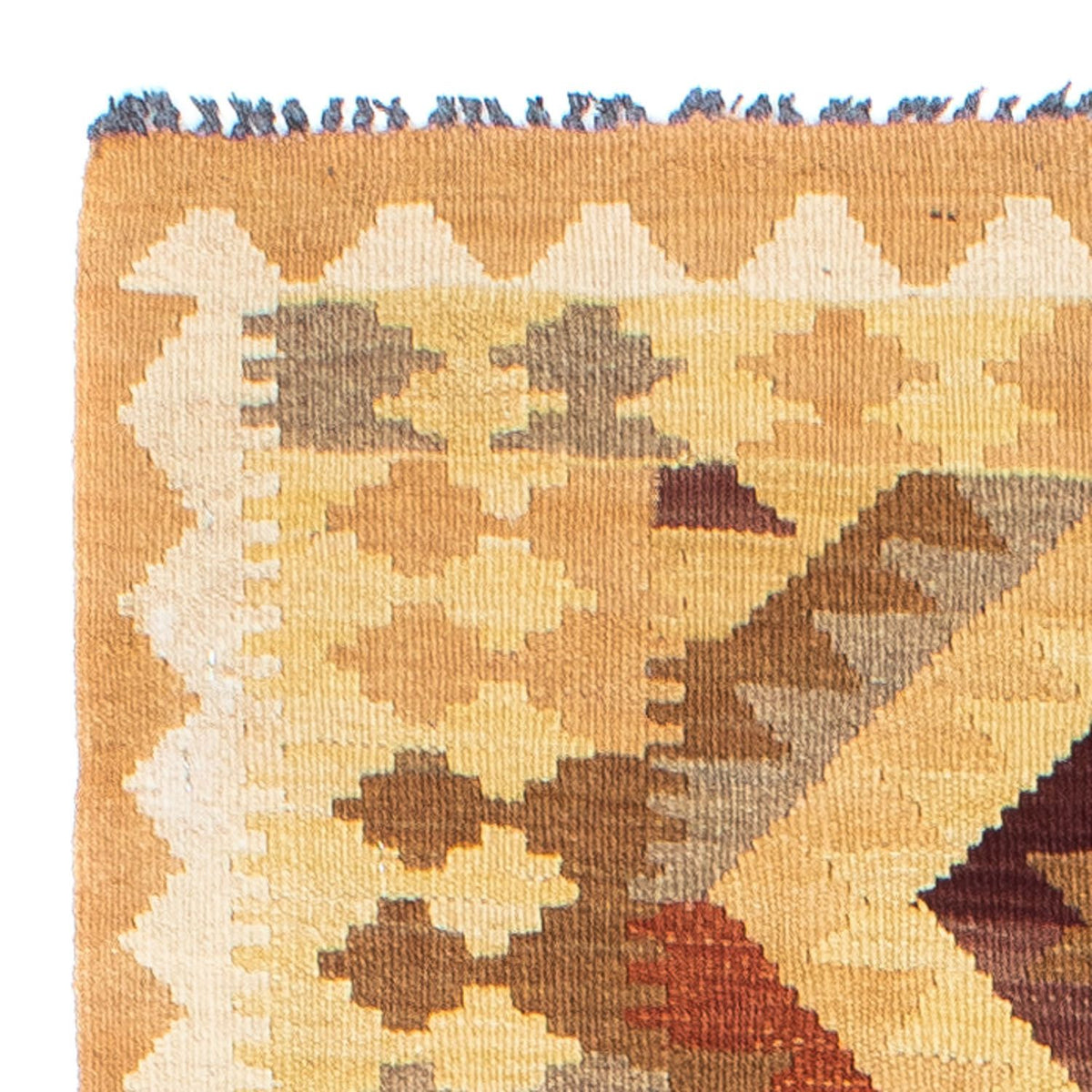 Loper Kelim tapijt - Oosters - 191 x 77 cm - lichtbruin