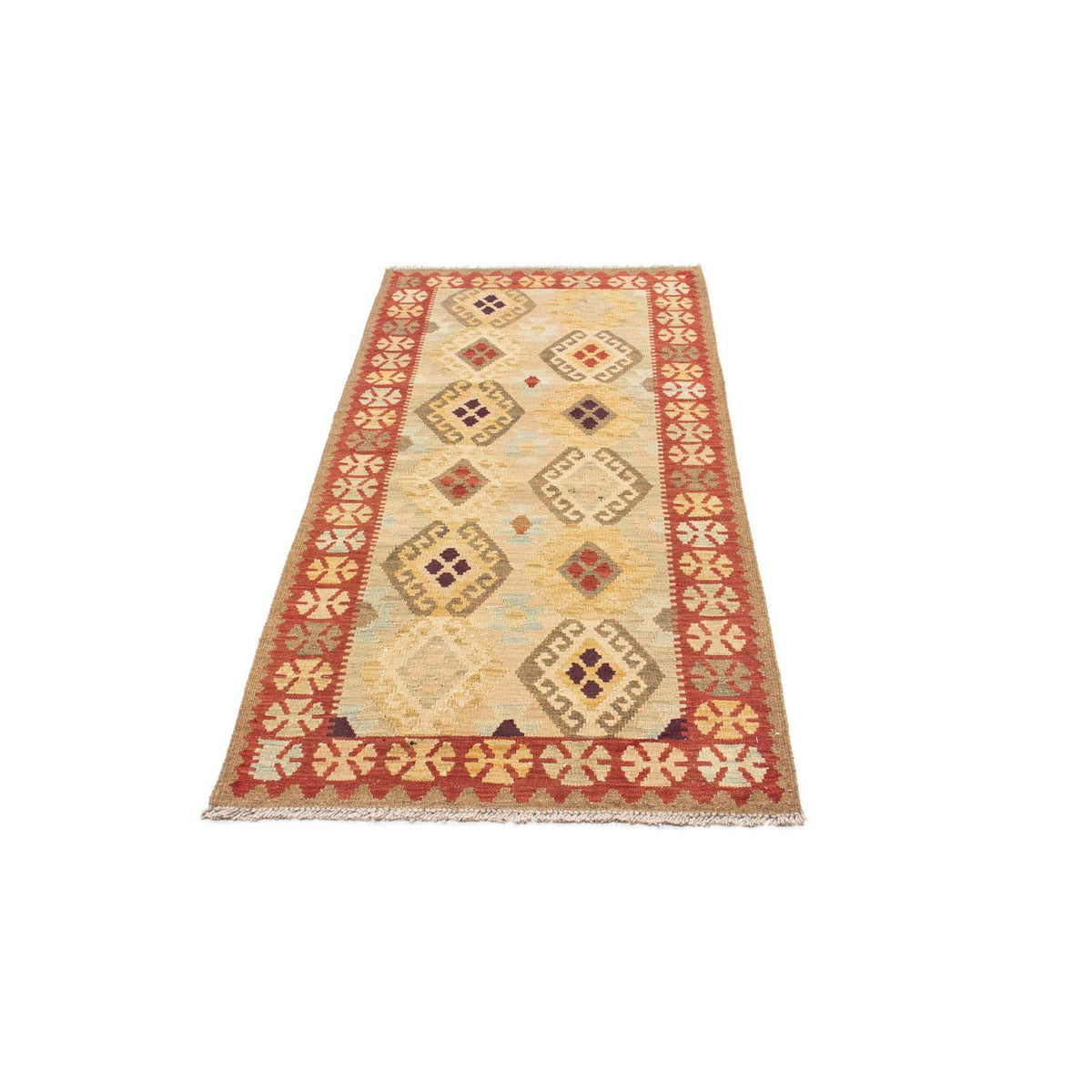Loper Kelim tapijt - Oosters - 199 x 79 cm - beige