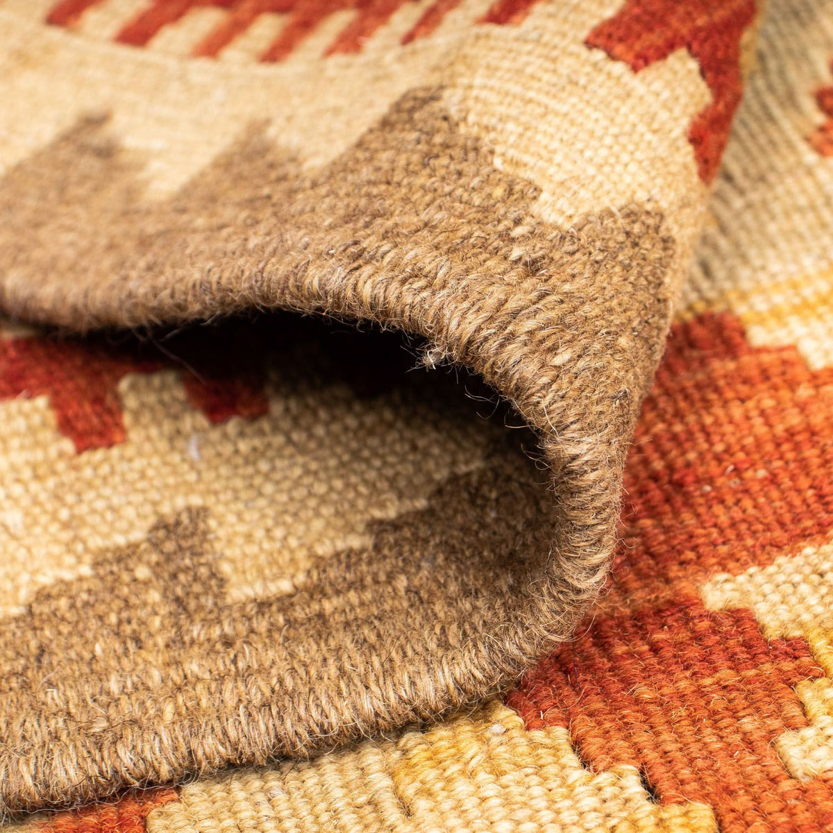 Loper Kelim tapijt - Oosters - 200 x 85 cm - beige