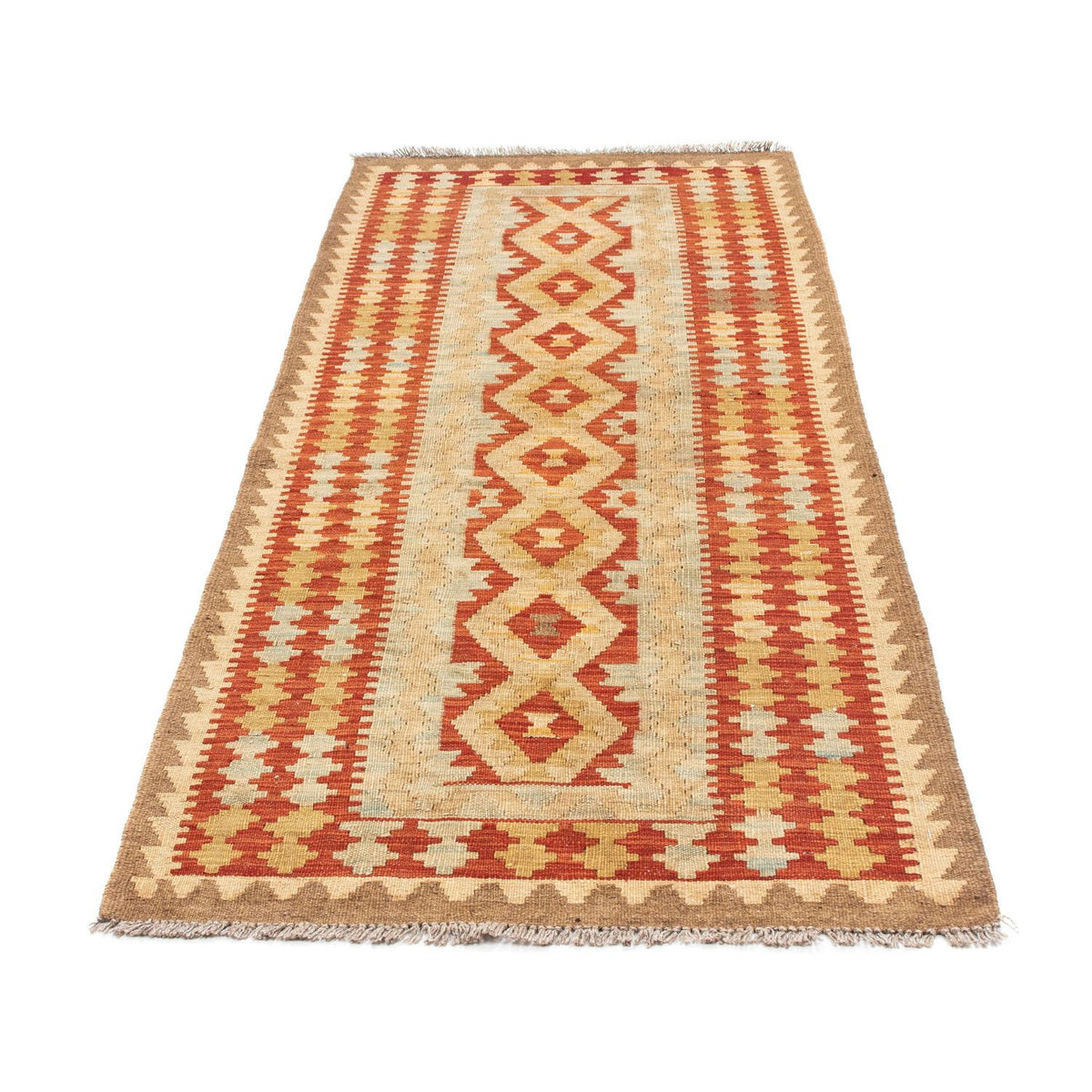 Loper Kelim tapijt - Oosters - 200 x 85 cm - beige