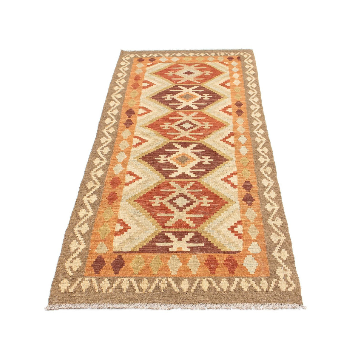 Loper Kelim tapijt - Oosters - 203 x 73 cm - beige