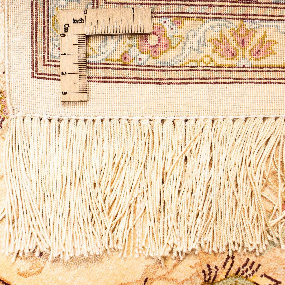 Zijden tapijt - Ghom Silk - Premium - 197 x 131 cm - beige