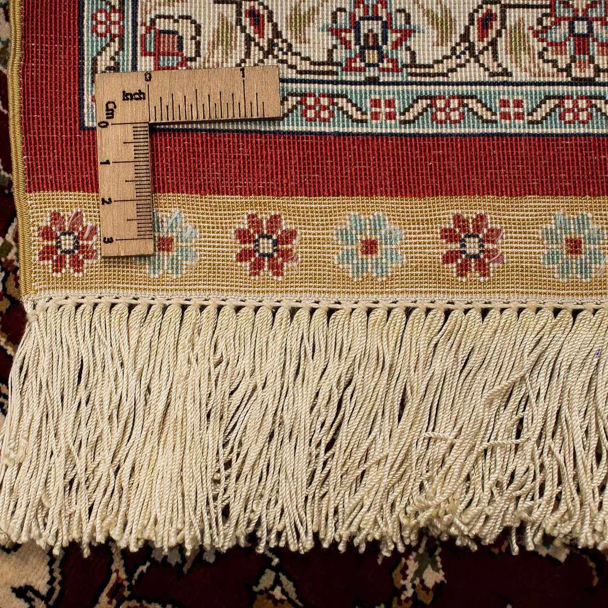 Zijden tapijt - China zijde - 198 x 137 cm - donkerrood