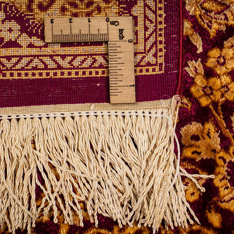 Zijden tapijt - Ghom Silk - Premium - 216 x 132 cm - donkerblauw