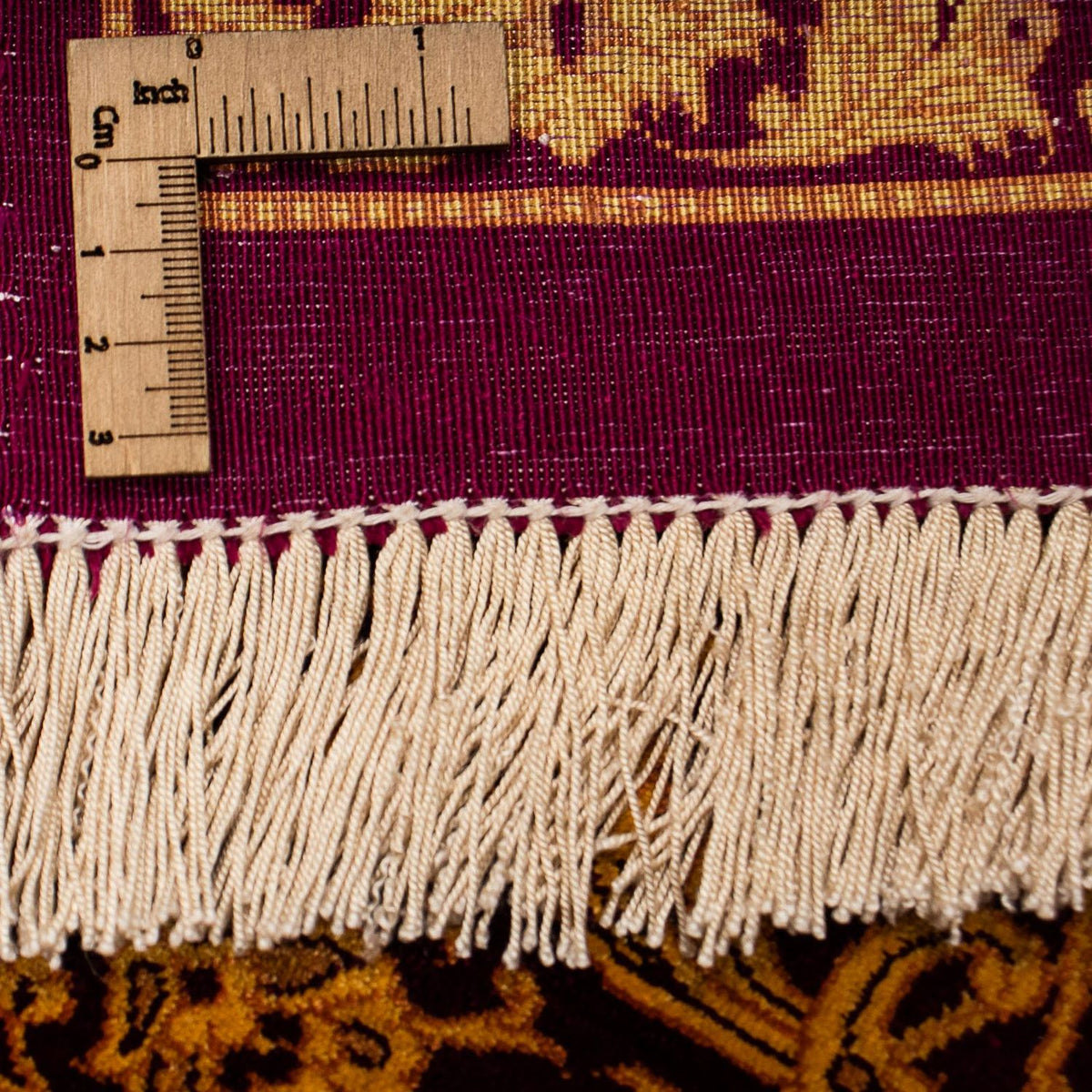 Zijden tapijt - Ghom Silk - Premium - 216 x 132 cm - donkerblauw