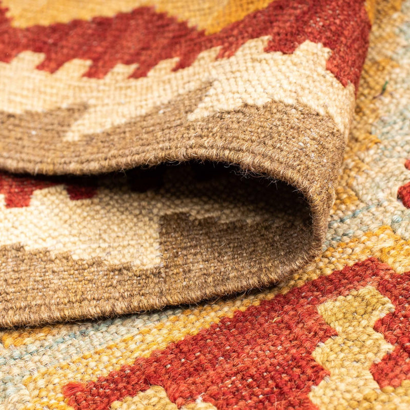 Loper Kelim tapijt - Oosters - 196 x 76 cm - lichtbruin