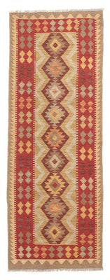 Loper Kelim tapijt - Splash - 194 x 69 cm - veelkleurig