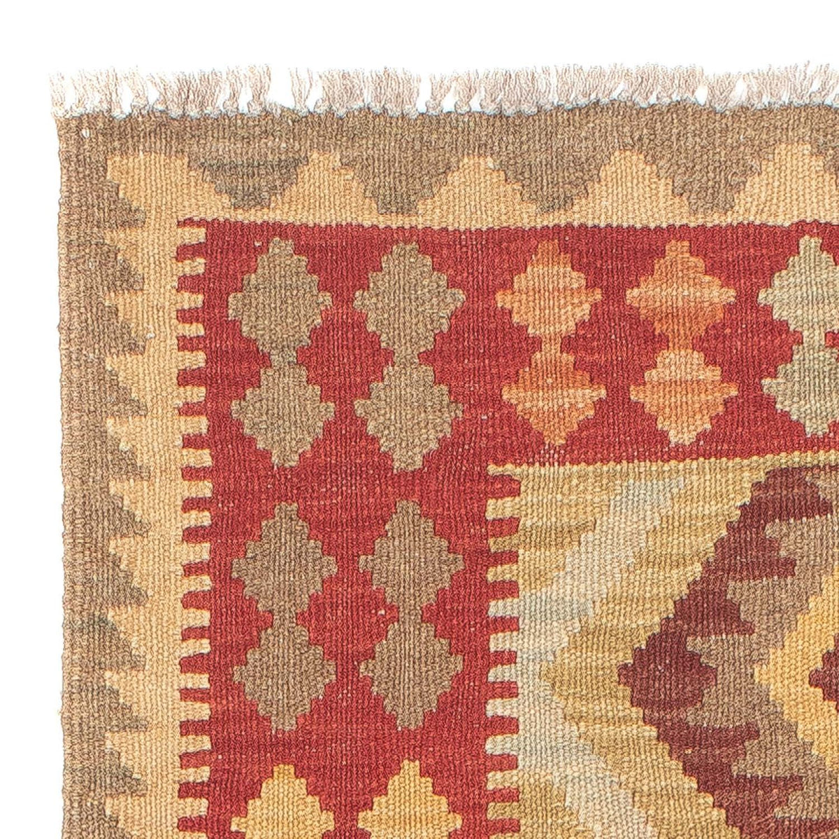 Loper Kelim tapijt - Splash - 194 x 69 cm - veelkleurig