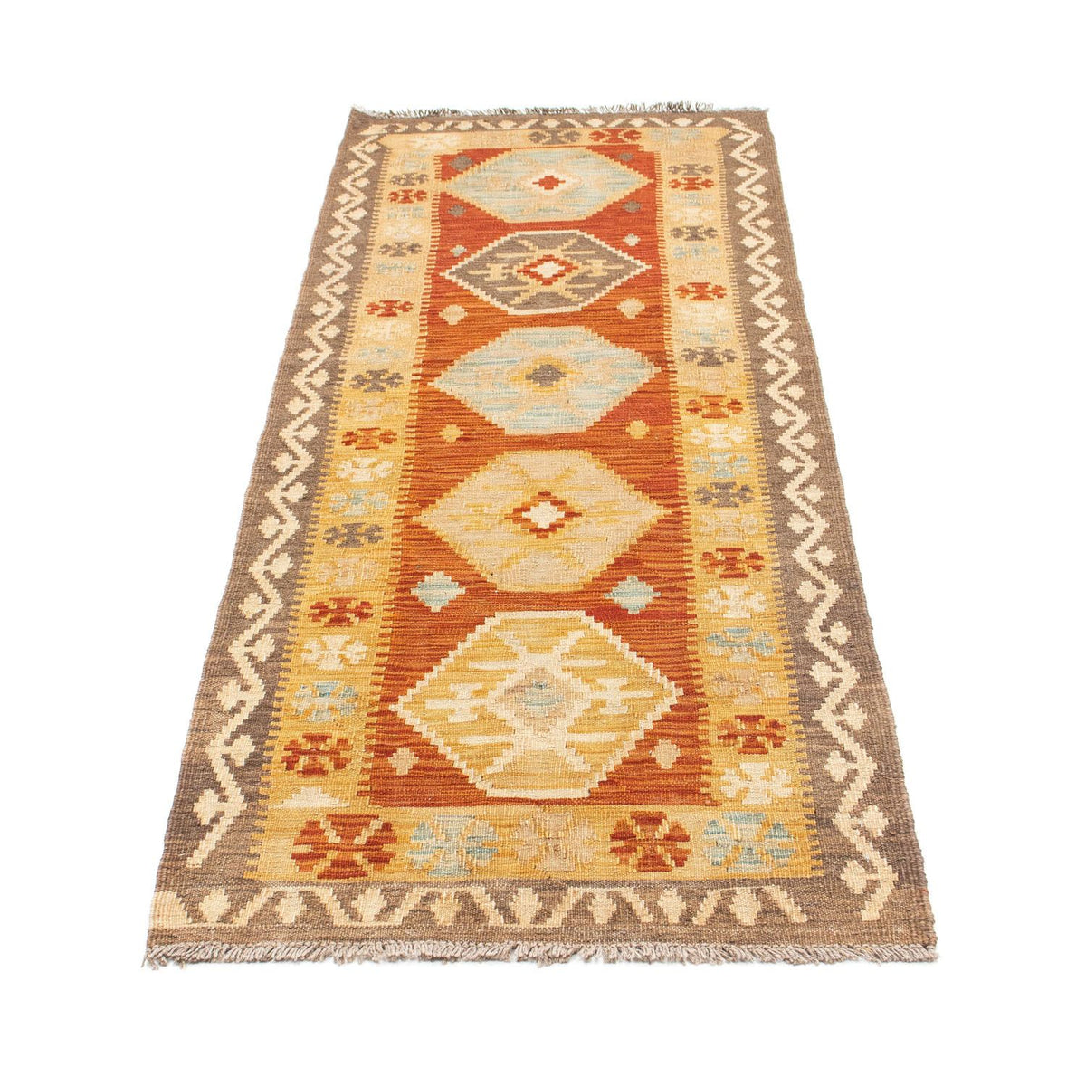 Loper Kelim tapijt - Oosters - 203 x 70 cm - beige