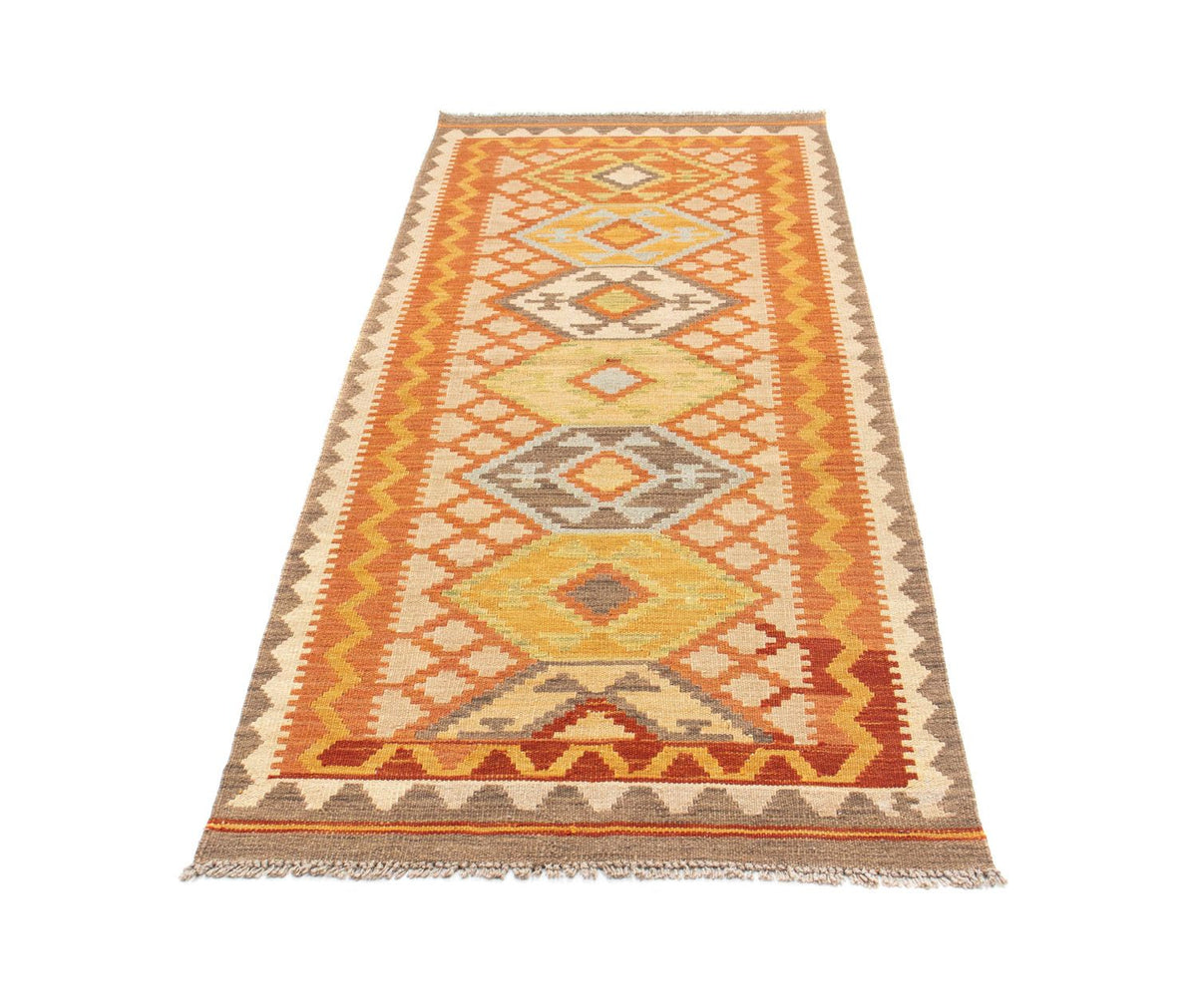 Loper Kelim tapijt - Oosters - 202 x 76 cm - beige