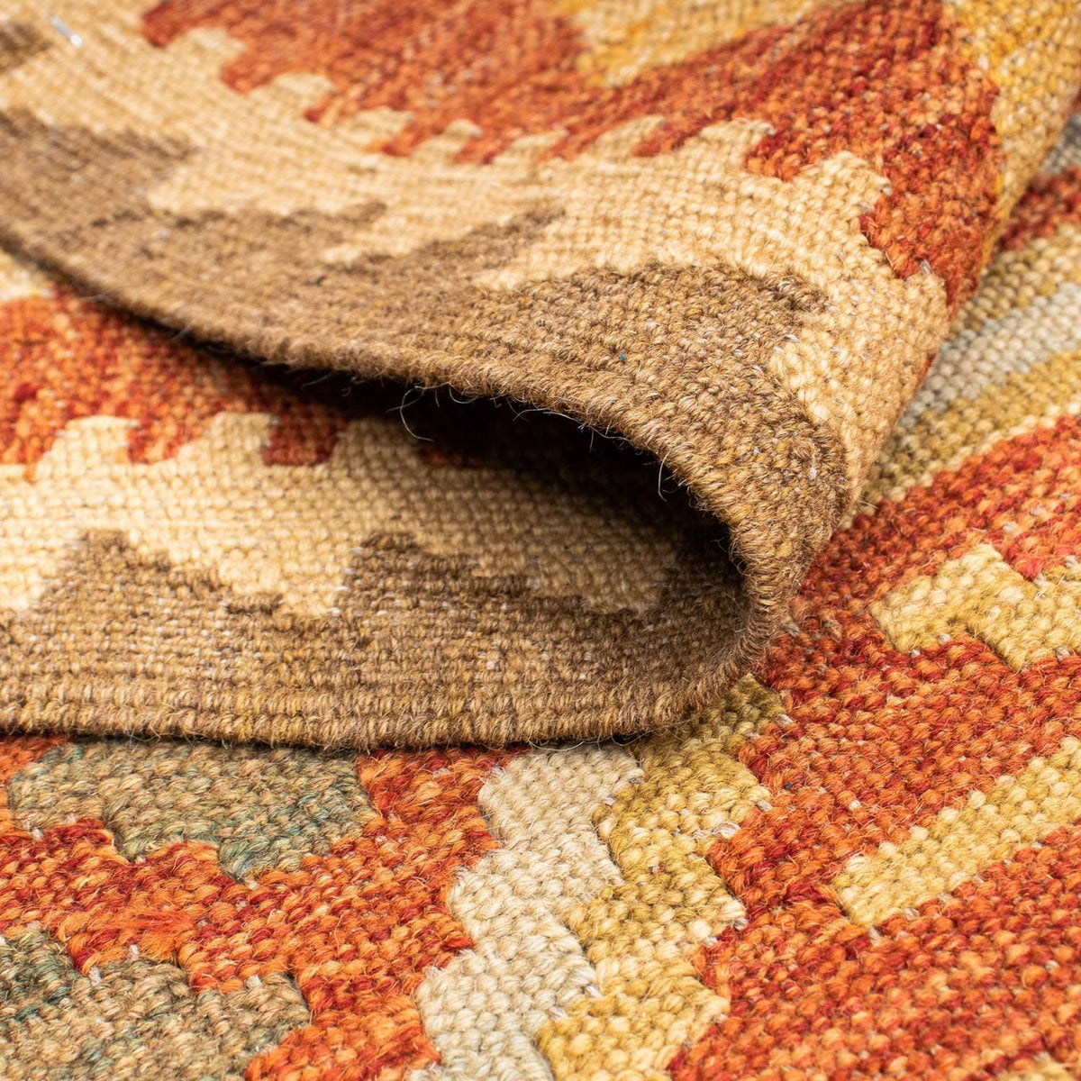 Loper Kelim tapijt - Oosters - 195 x 75 cm - beige