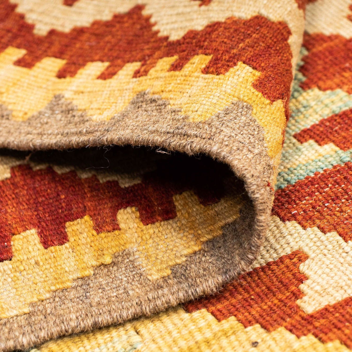 Loper Kelim tapijt - Oosters - 214 x 82 cm - roest