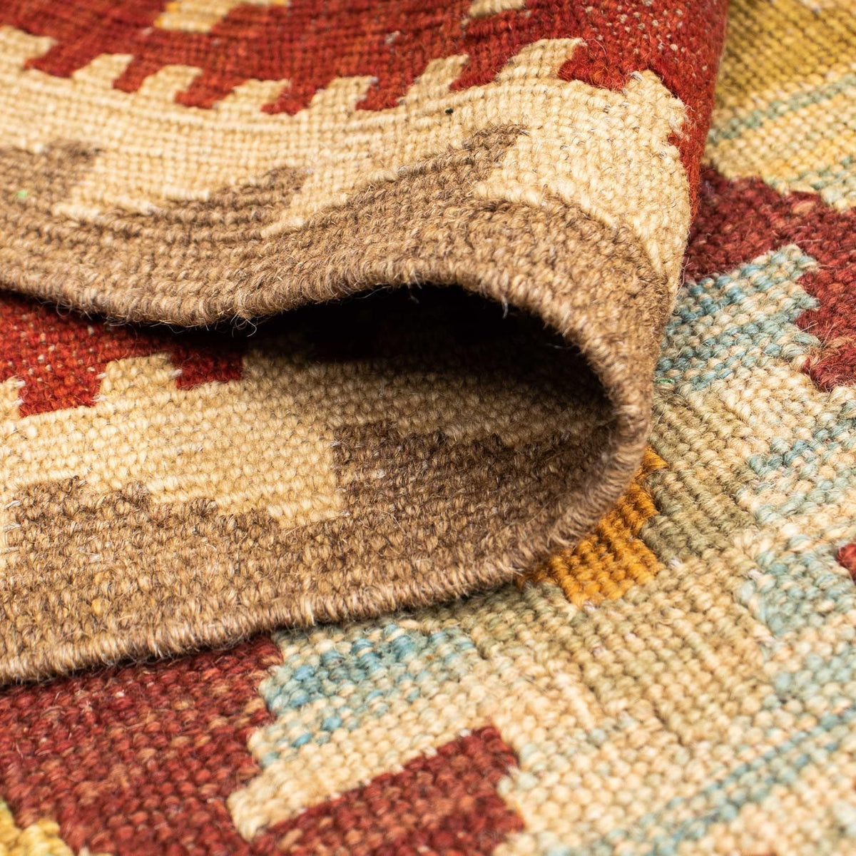 Loper Kelim tapijt - Oosters - 198 x 75 cm - beige