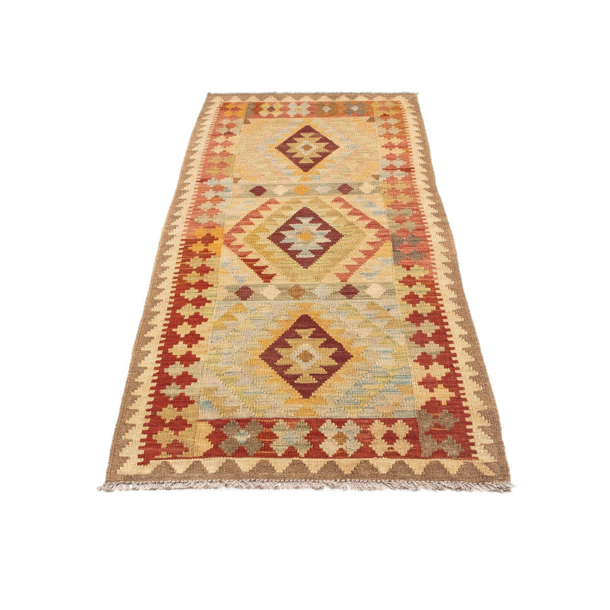 Loper Kelim tapijt - Oosters - 198 x 75 cm - beige