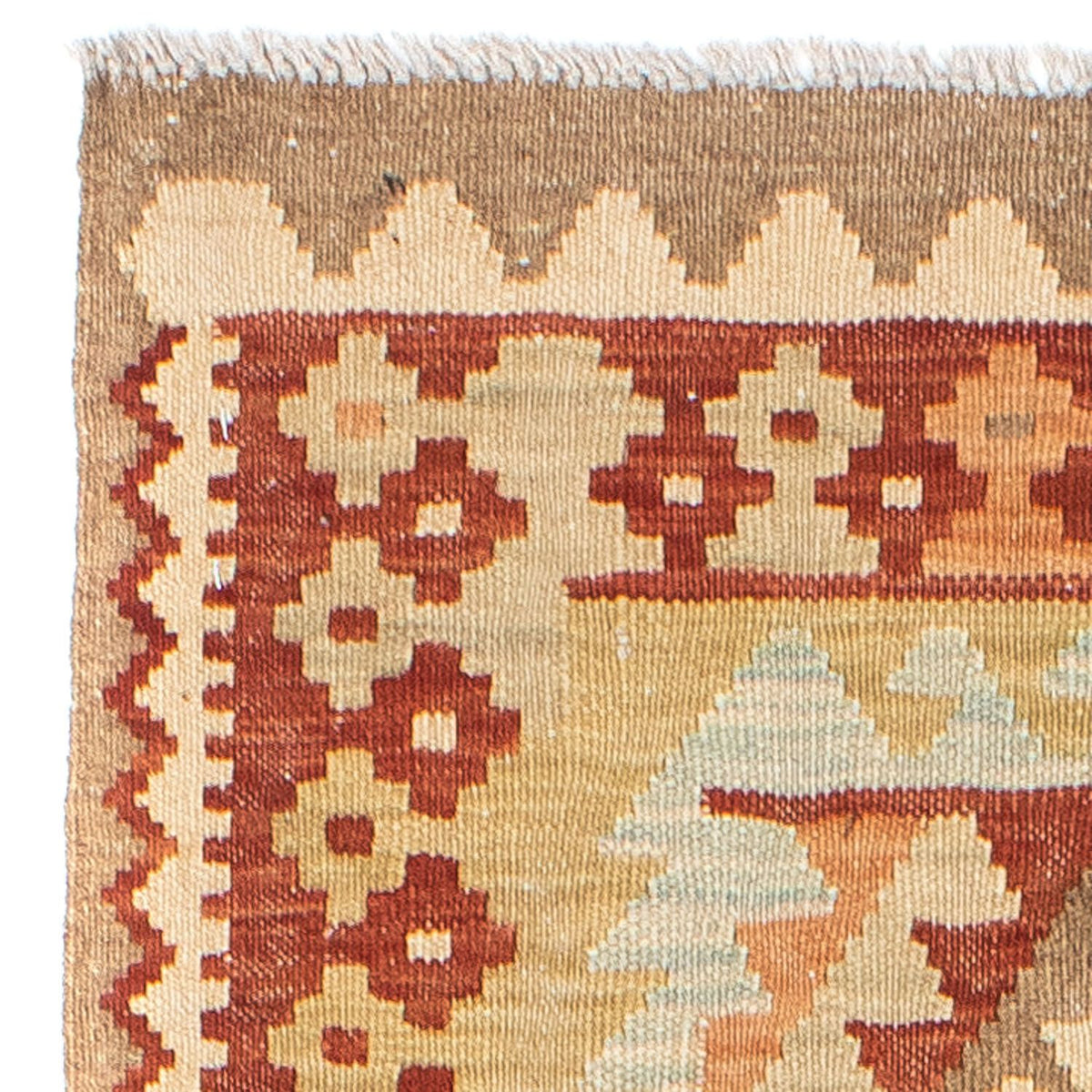 Loper Kelim tapijt - Oosters - 200 x 75 cm - beige