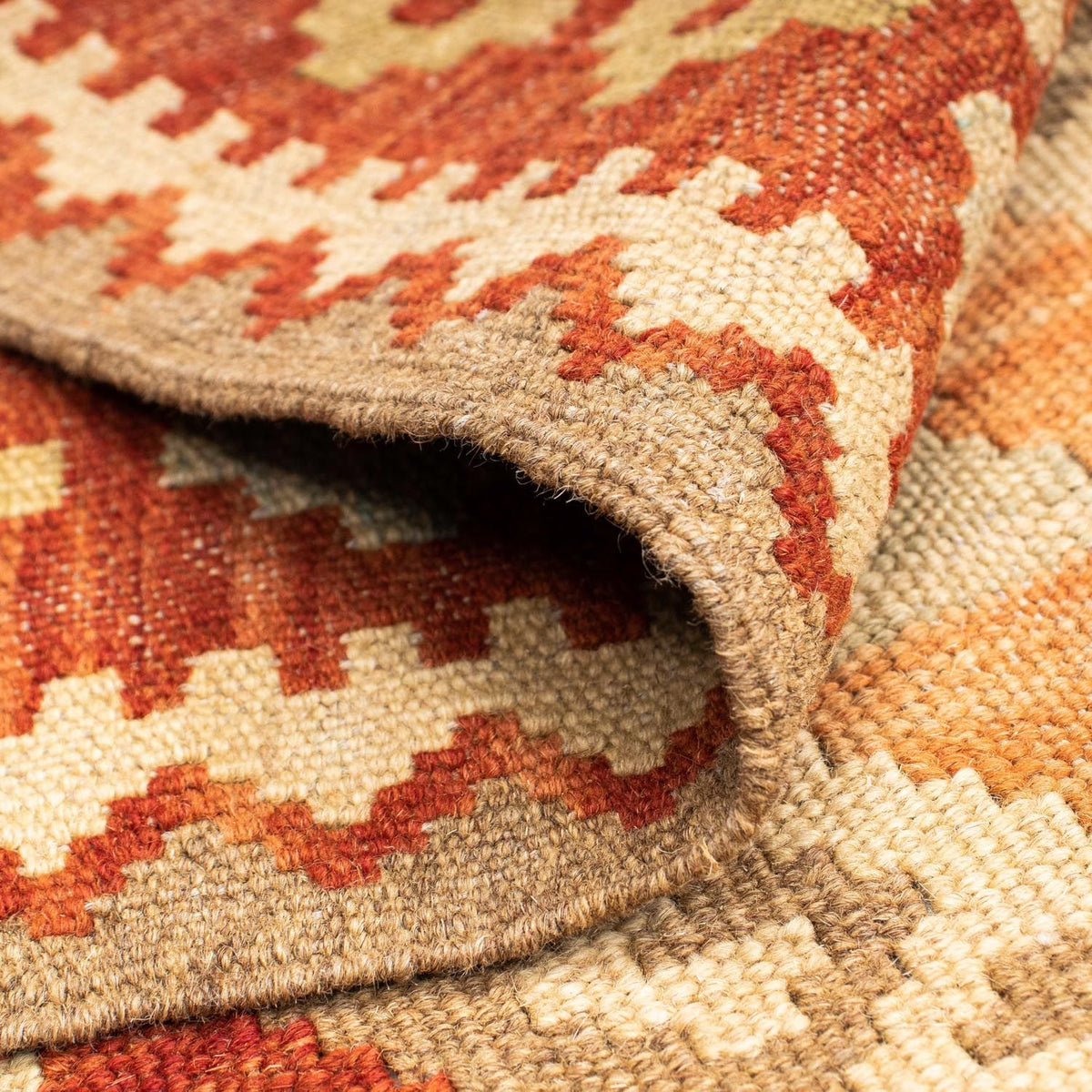 Loper Kelim tapijt - Oosters - 200 x 75 cm - beige