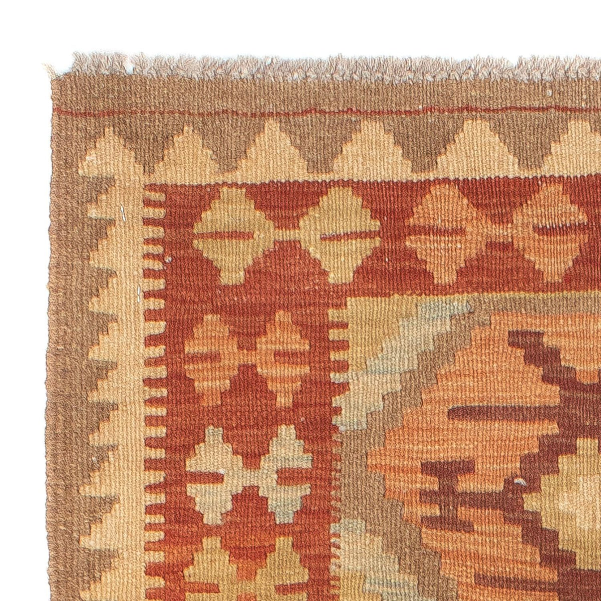 Loper Kelim tapijt - Splash - 203 x 68 cm - veelkleurig