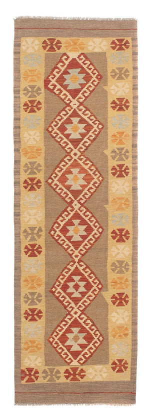 Loper Kelim tapijt - Splash - 195 x 62 cm - veelkleurig