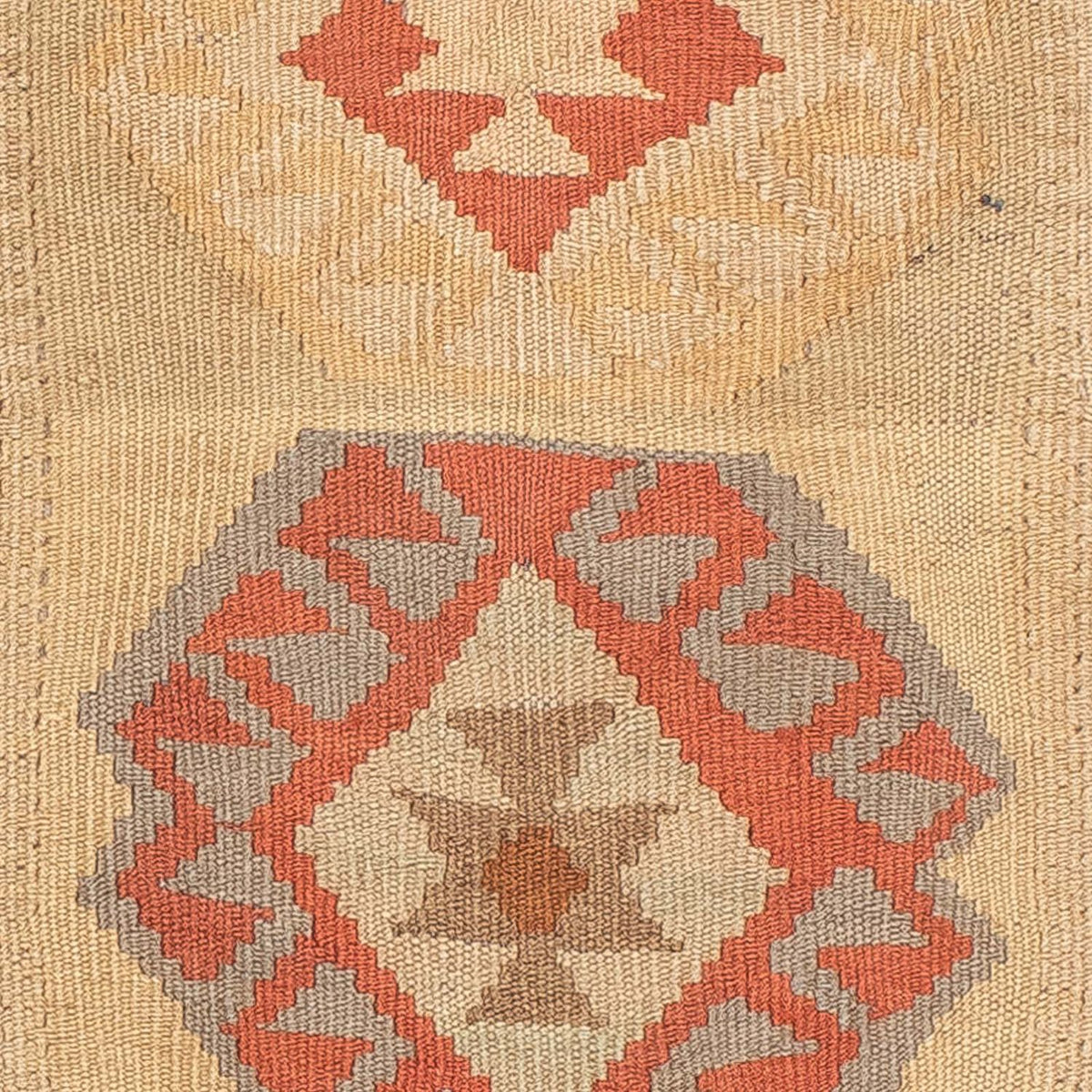 Loper Kelim tapijt - Splash - 199 x 67 cm - beige