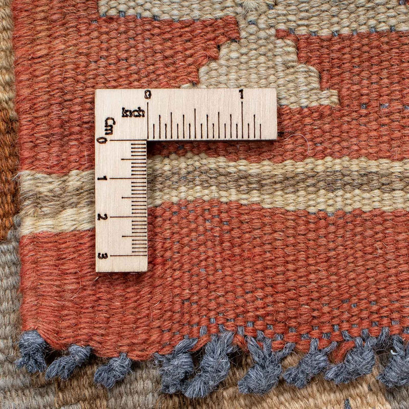 Loper Kelim tapijt - Splash - 199 x 67 cm - beige