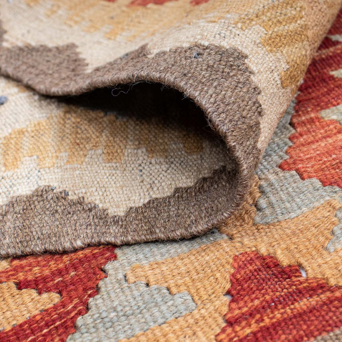 Loper Kelim tapijt - Oosters - 196 x 63 cm - veelkleurig