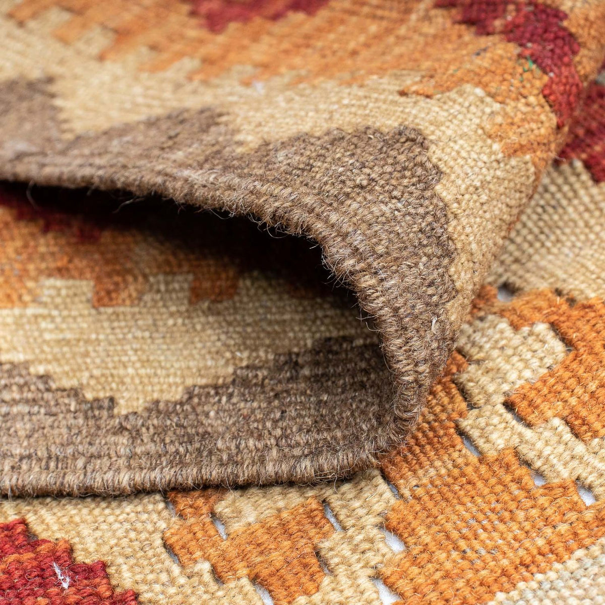 Loper Kelim tapijt - Splash - 196 x 63 cm - veelkleurig