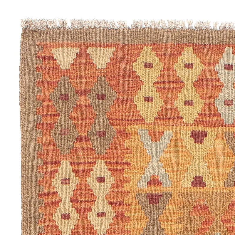 Loper Kelim tapijt - Splash - 196 x 66 cm - veelkleurig