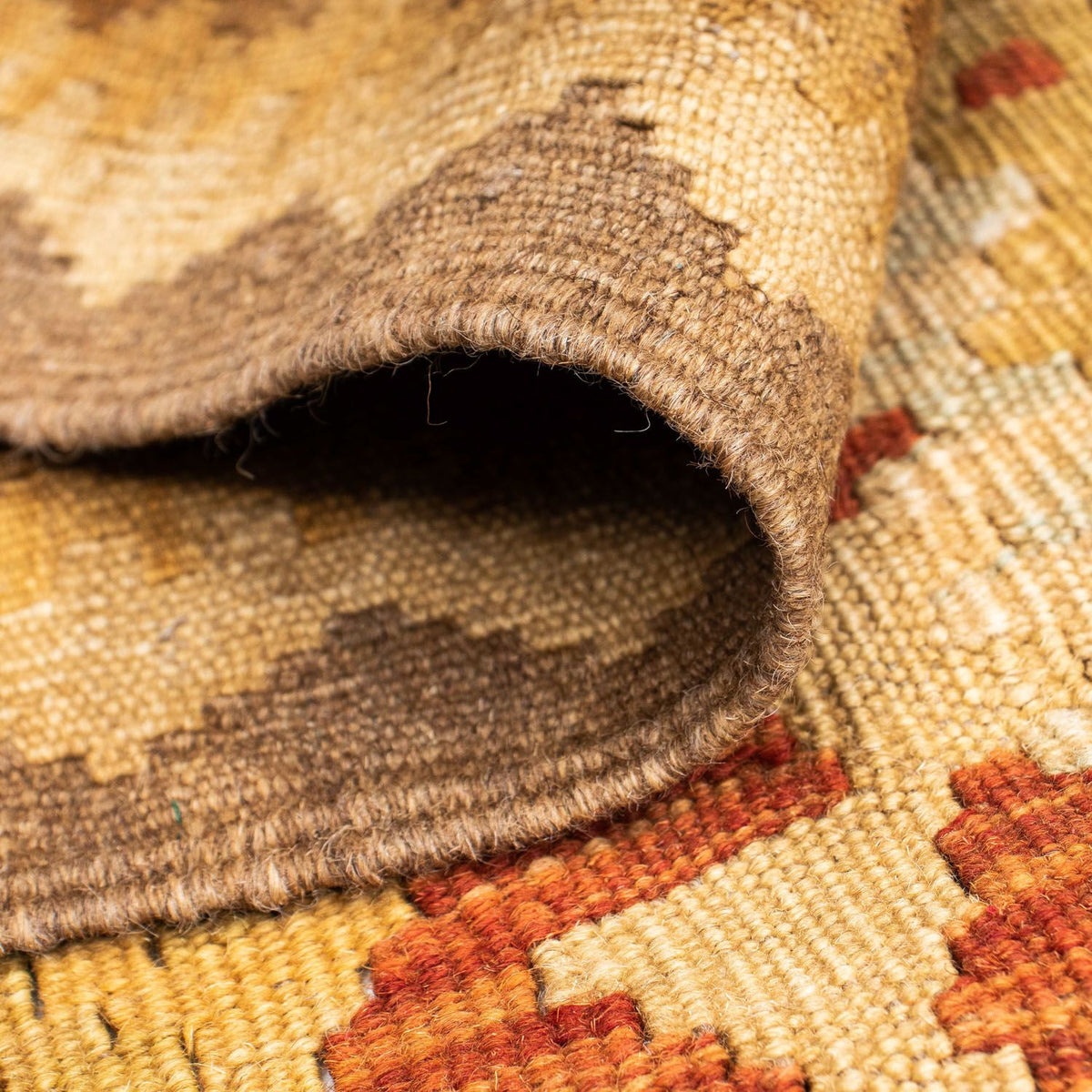 Loper Kelim tapijt - Oosters - 204 x 67 cm - beige