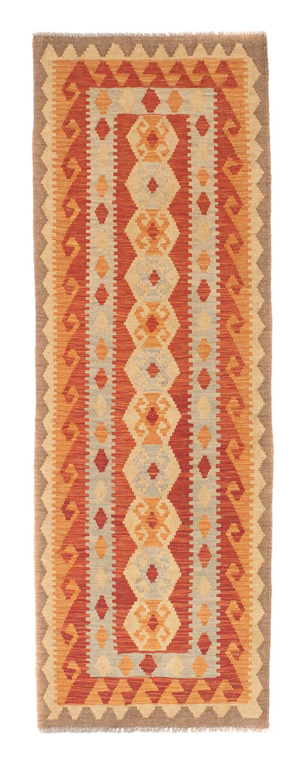 Loper Kelim tapijt - Splash - 197 x 63 cm - rood