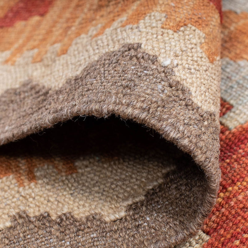 Loper Kelim tapijt - Splash - 197 x 63 cm - rood